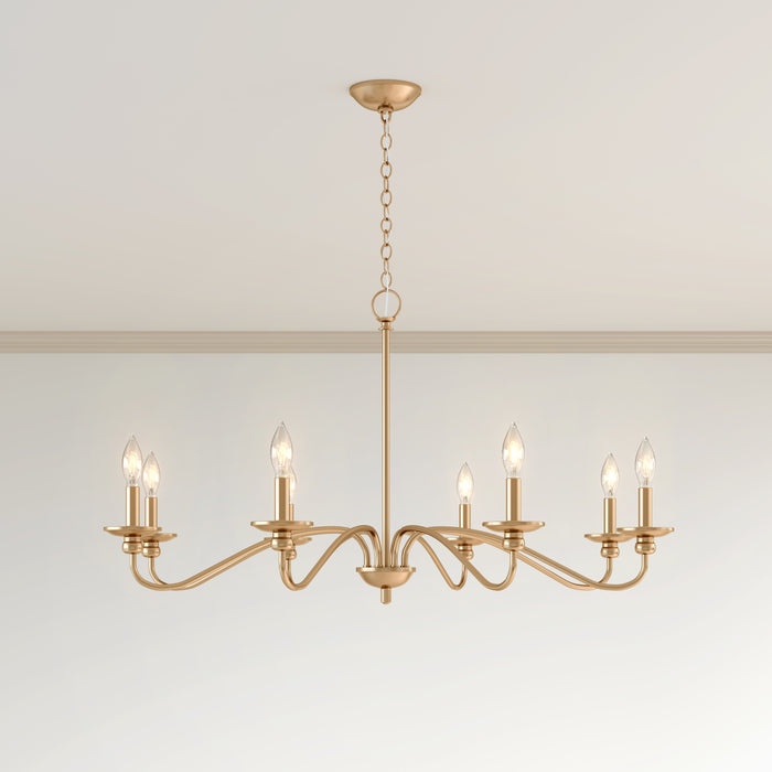 20.5'' Delvona Modern Gold 8 Light Chandelier