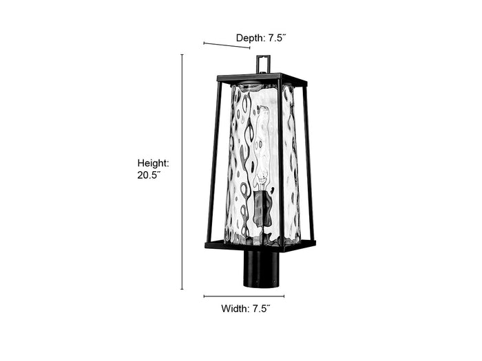 20.5'' Dutton Powder Coated Black 1 Light Post Lantern