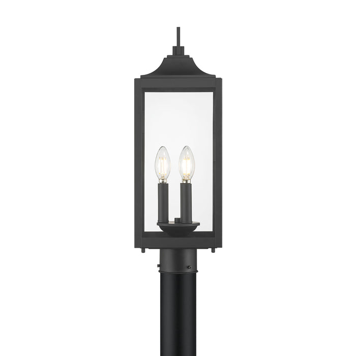20.5'' Halston Powder Coated Black 3 Light Post Lantern