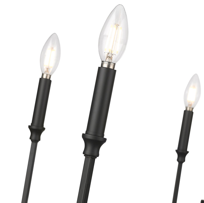21'' Azara Matte Black 5 Light Chandelier