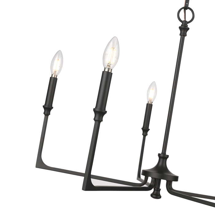 21'' Azara Matte Black 5 Light Chandelier