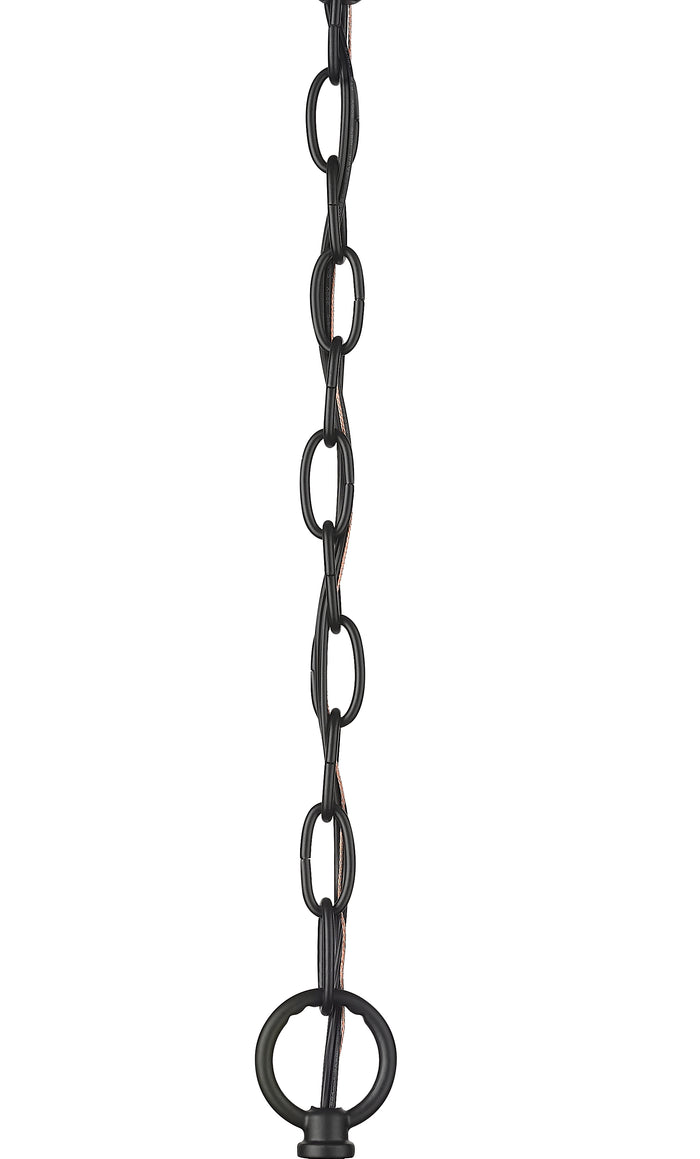 21'' Azara Matte Black 5 Light Chandelier