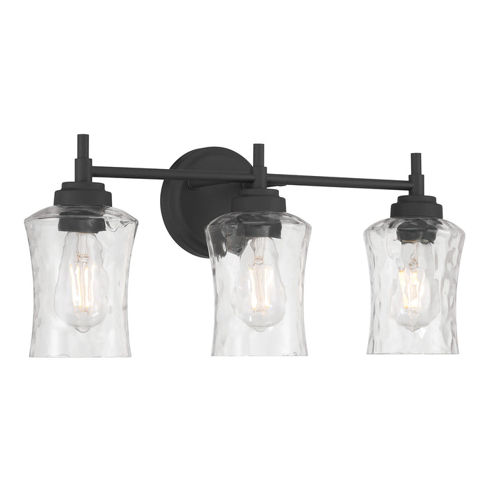 21'' Clarvyn Matte Black 3 Light Bath Vanity