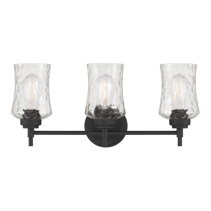 21'' Clarvyn Matte Black 3 Light Bath Vanity