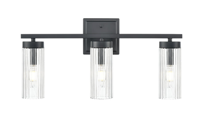 21'' Iversen Matte Black 3 Light Bath Vanity