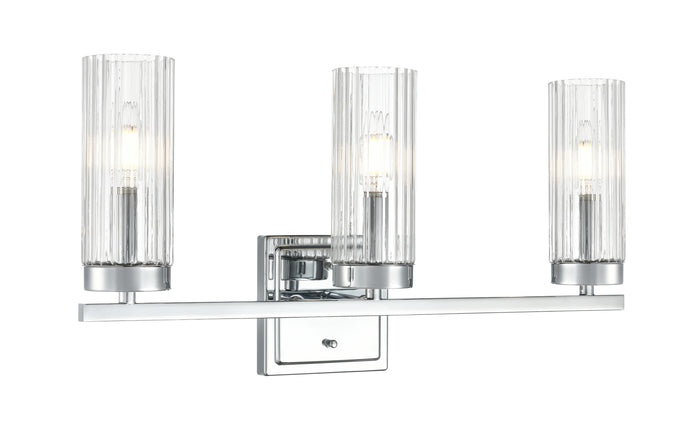 21'' Iversen Polished Chrome 3 Light Bath Vanity
