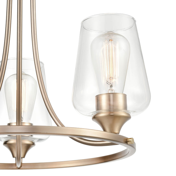 21.5'' Ashford Modern Gold 3 Light Chandelier
