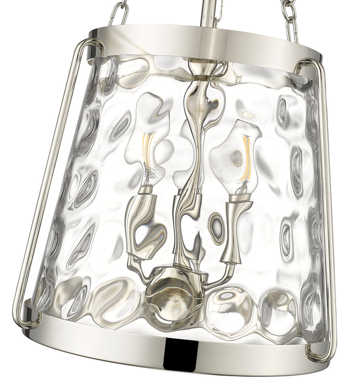 21.63'' Adabella Polished Nickel 3 Light Pendant