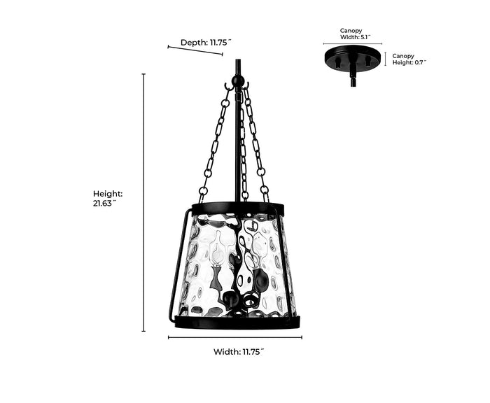 21.63'' Adabella Polished Nickel 3 Light Pendant