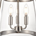 21.75'' Adabella Polished Nickel 3 Light Pendant