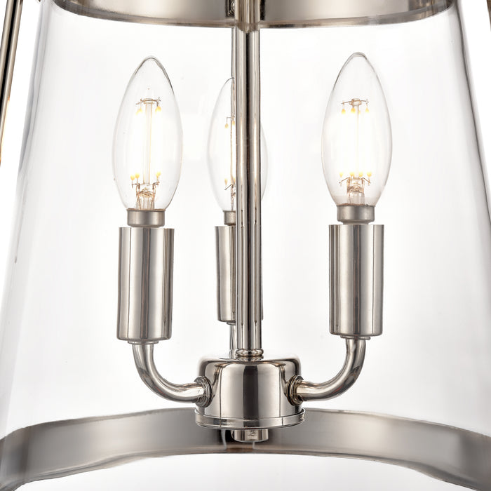 21.75'' Adabella Polished Nickel 3 Light Pendant