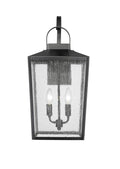 21.75-inch Devens Powder Coated Black 2-Light Outdoor Wall Sconce