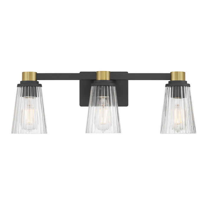 21.75'' Lustria Matte Black 3 Light Bath Vanity