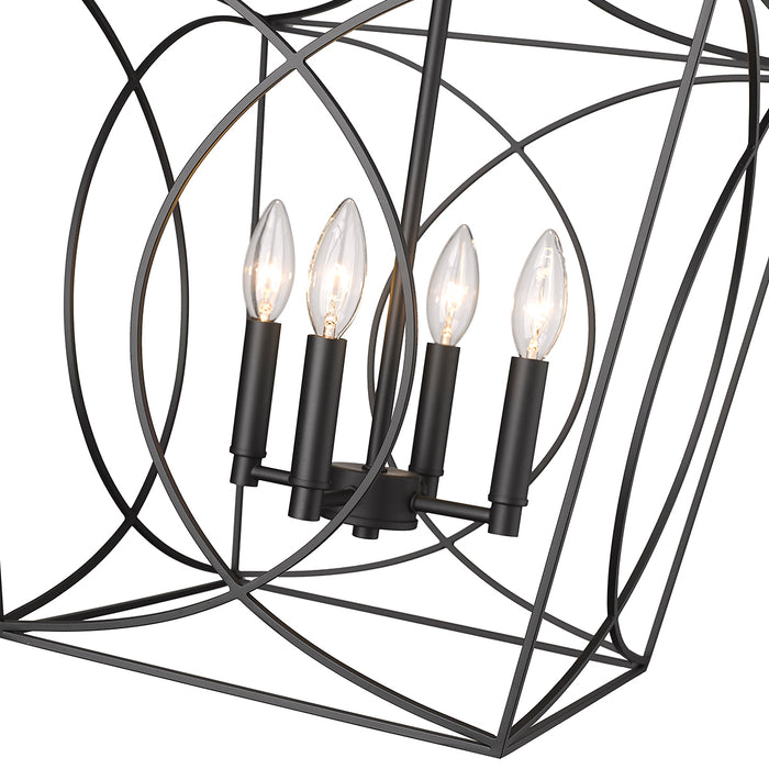 21.9'' Tracy Matte Black 4 Light Pendant