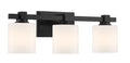 22'' Abelson Matte Black 3 Light Bath Vanity