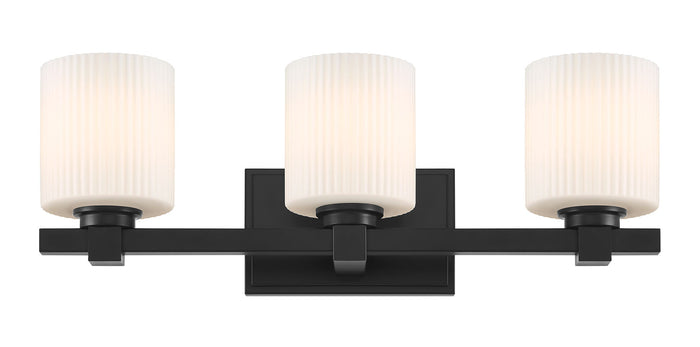 22'' Abelson Matte Black 3 Light Bath Vanity
