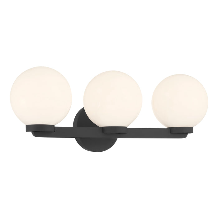 22'' Ardeva Matte Black 3 Light Bath Vanity