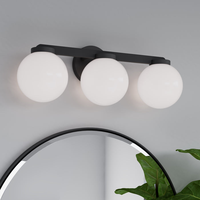 22'' Ardeva Matte Black 3 Light Bath Vanity