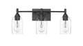 22'' Arlett Matte Black 3 Light Bath Vanity