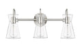 22'' Camellia Brushed Nickel 3 Light Bath Vanity