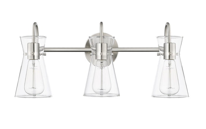 22'' Camellia Brushed Nickel 3 Light Bath Vanity