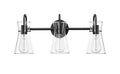 22'' Camellia Matte Black 3 Light Bath Vanity