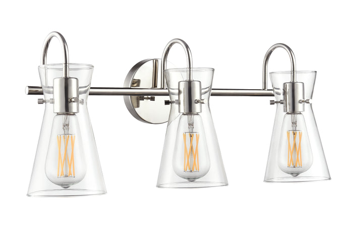 22'' Camellia Polished Nickel 3 Light Bath Vanity