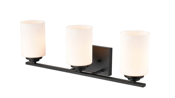 22'' Durham Matte Black 3 Light Bath Vanity