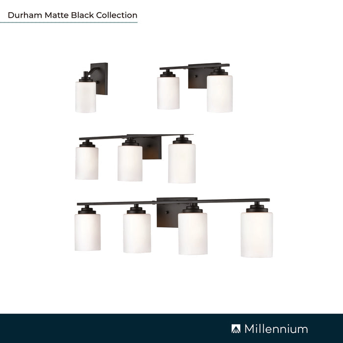 22'' Durham Matte Black 3 Light Bath Vanity