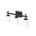 22-inch 3-light Matte Black Vanity Light