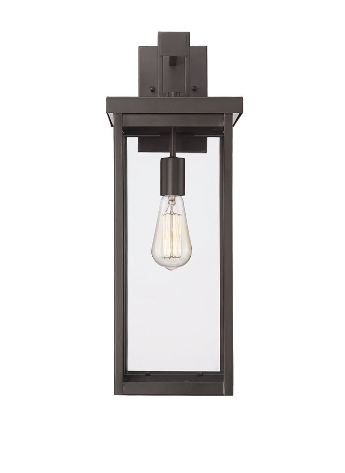 22-inch Barkeley Powder Coated Bronze 1-Light Outdoor Wall Sconce with Clear Glass