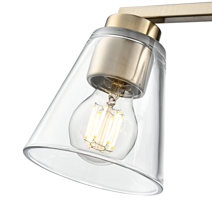 22-inch Strayhan Modern Gold 3-Light Clear Glass Bathroom Vanity Light