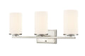 22-inch Verlana Brushed Nickel 3-Light Etched White Glass Bathroom Vanity Light