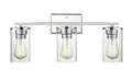22-inch Verlana Chrome 3-Light Clear Glass Bathroom Vanity Light