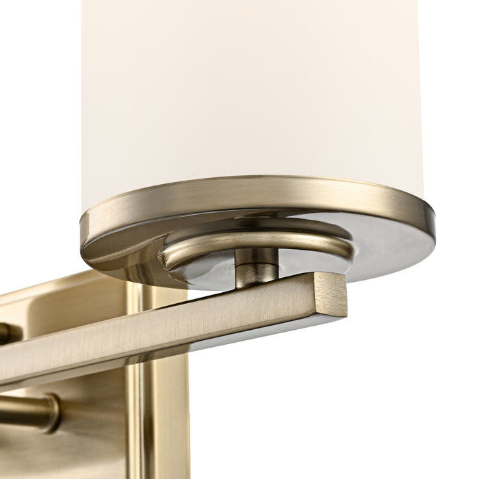 22-inch Verlana Modern Gold 3-Light Etched White Glass Bathroom Vanity Light