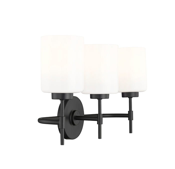 22'' Keylee Matte Black 3 Light Bath Vanity