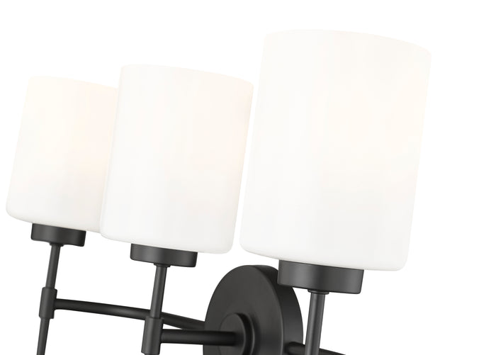 22'' Keylee Matte Black 3 Light Bath Vanity