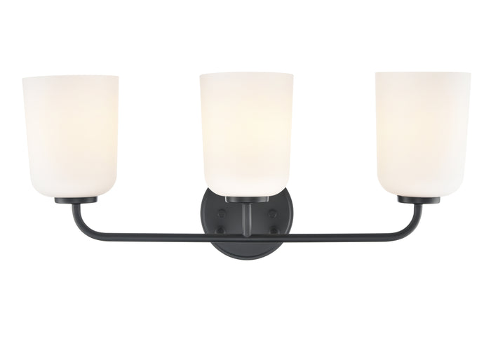 22'' Laphia Matte Black 3 Light Bath Vanity