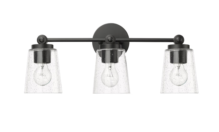 22'' Lauryn Matte Black 3 Light Bath Vanity