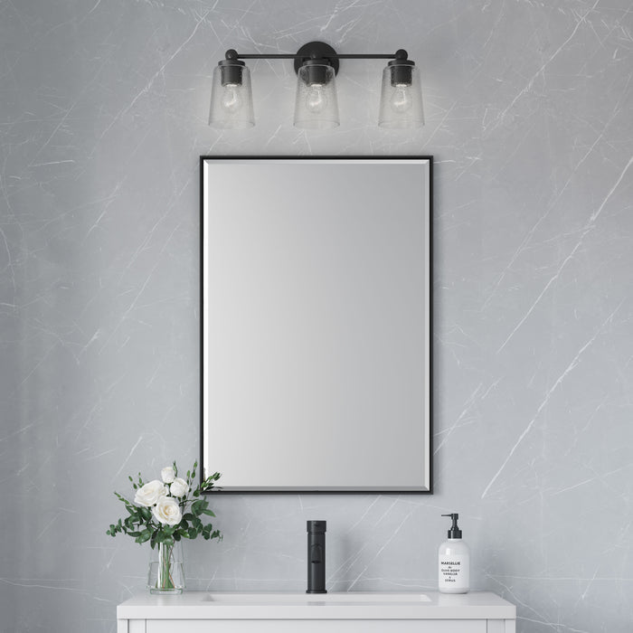 22'' Lauryn Matte Black 3 Light Bath Vanity