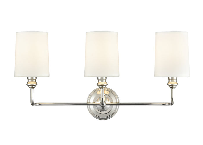 22'' Leena Polished Nickel 3 Light Bath Vanity