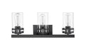 22'' Lunden Matte Black 3 Light Bath Vanity