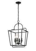 22''  Matte Black 4 Light Pendant