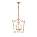 22'' Tracy Painted Modern Gold 4 Light Pendant