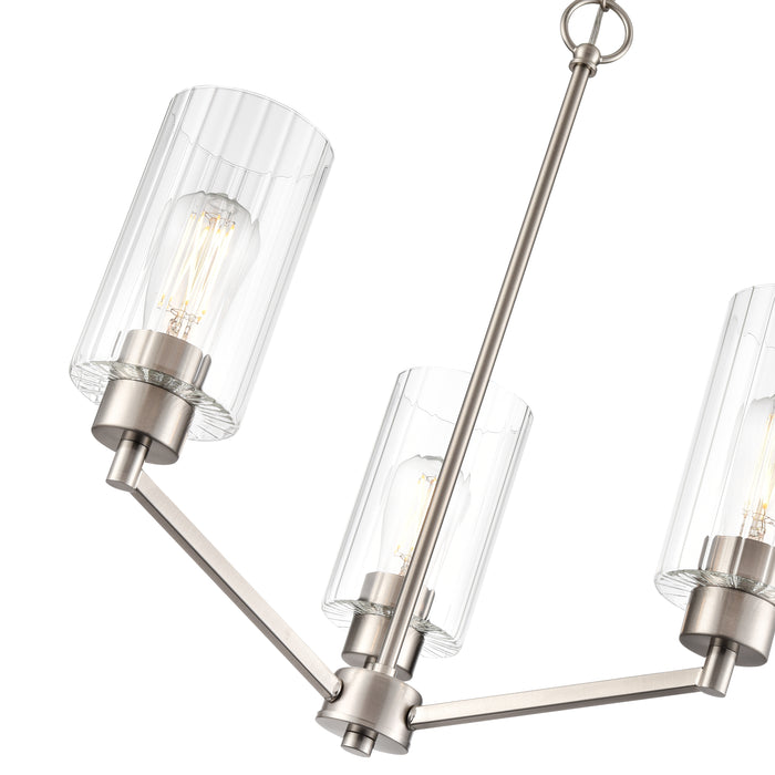 22.25'' Beverlly Brushed Nickel 3 Light Chandelier