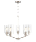 22.25'' Beverlly Brushed Nickel 5 Light Chandelier
