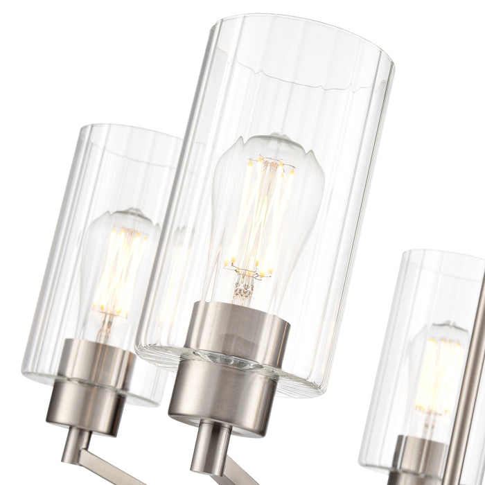 22.25'' Beverlly Brushed Nickel 5 Light Chandelier