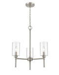 22.25'' Chastine Brushed Nickel 3 Light Chandelier
