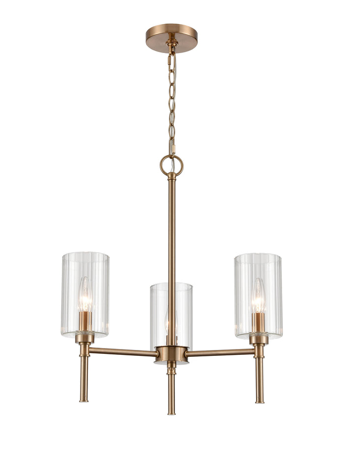 22.25'' Chastine Modern Gold 3 Light Chandelier