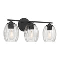 22.25'' Miravelle Matte Black 3 Light Bath Vanity